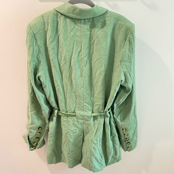 Free People Olivia Linen Blend Oversized Blazer Jacket in Pistachio Green Small - Picture 7 of 13